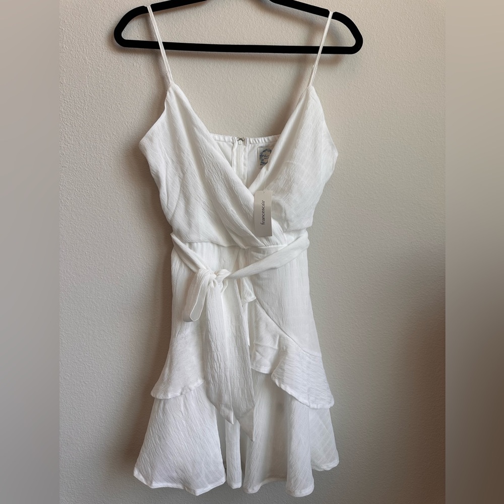 White ruffle dress